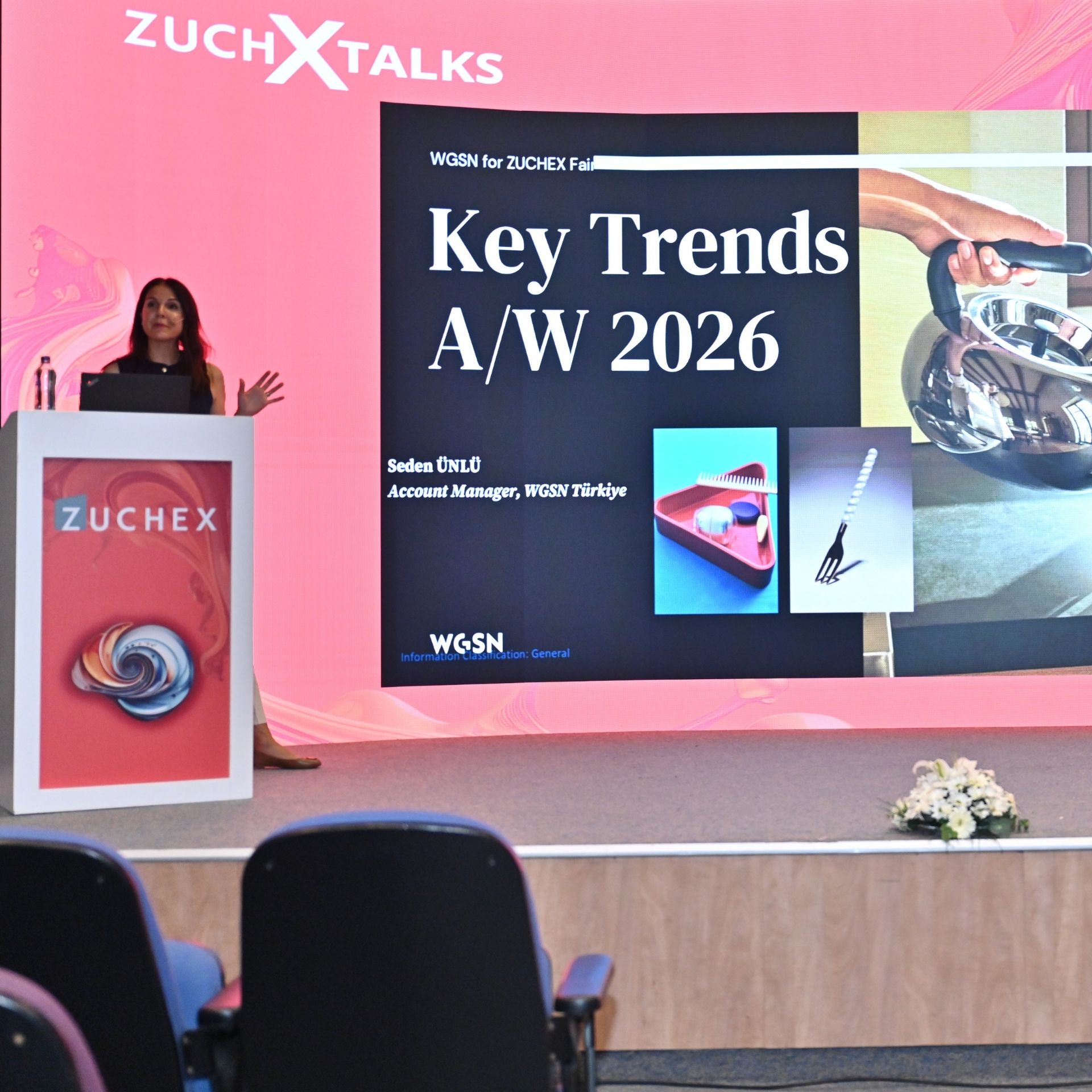 Attendees listening to the previous WGSN seasonal trends seminar with ZuchXTalks.